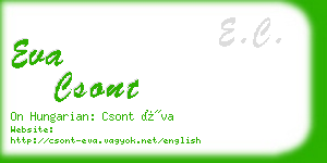 eva csont business card